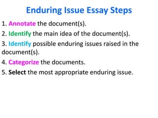 Enduring_Issues_Essay_writing_powerpoint.pptx