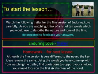 As you are waiting for the lesson to begin…Think back to  what you have learned about the character of Joe in Chapter one. Which of the words above would you choose to describe him. What evidence have you from Chapter one to support your opinion?