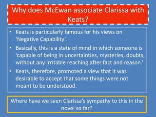 Our learning objectives for the lesson…To explore the relationship and love between Joe and Clarissa further