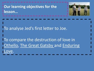 McEwan chooses to introduce Jed Parry again in this chapter, thus violating the loving and confidential world that Joe and Clarissa have created for themselves.  