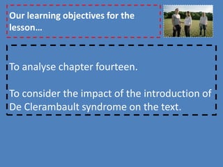 To gain insight as to how McEwan creates tension and suspense throughout Chapters seven and eight