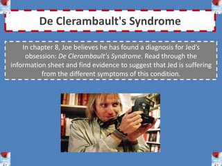 Why is Chapter Seven an important point in the novel?Although Joe and Jed have spoken before – and Jed has confessed his love for Joe already – the entire chapter is dedicated to the ‘blossoming’ relationship between Joe and Jed Parry. 