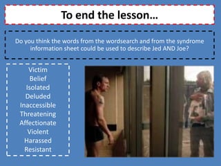 The question of religious intent is once again introduced. Parry’s intentions for Joe seem to be two fold – to save him and to love him. 