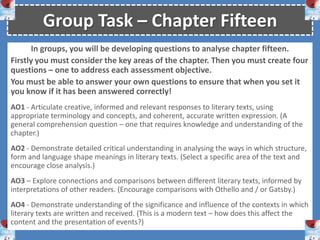 Read again the paragraph beginning, ‘I made a flask of coffee…’ on p.75. How does Joe suggest dissatisfaction with his working life? 