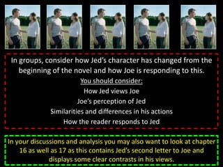 Our learning objectives for the lesson…To develop our understanding of Clarissa and Joe’s relationship.To examine the style of narration and how this influences our interpretations. 