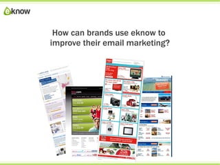 How can brands use eknow to
improve their email marketing?
 