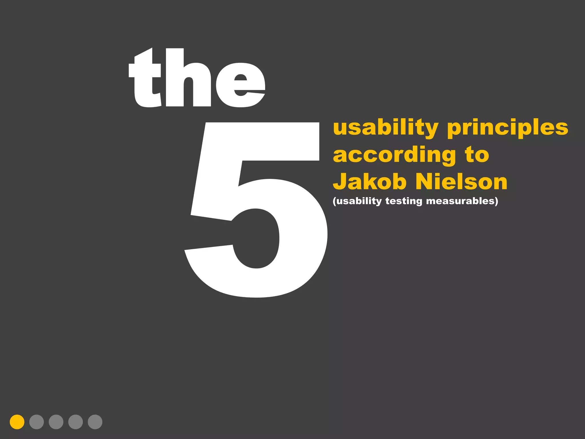 Testing Intent
•   With all tests you want to discover whether the user:
     •   Gets the point of the page(s)

     •   Understands the navigation system

     •   Can guess where to find things

•   In a general test you want to know:
     •   How do users interact with the device they are testing?

     •   What is difficult for people to do?

     •   Where do they get lost?

     •   What makes sense to them?

     •   What makes them feel distrustful or insecure?

     •   What do they like and what do they hate?

•   In a specific test you might want to know:
     •   Can the user accomplish a key task?

     •   Can the user find something specific?
 