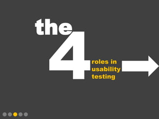 Still curious?
                       (recommended reading)




• Don’t Make Me Think by Steve Krug

• The Design of Everyday Things by Donald A. Norman

• iPad Usability Testing Report by Nielson Nelson Group
  (slideshow)

• Uxbooth.com
 