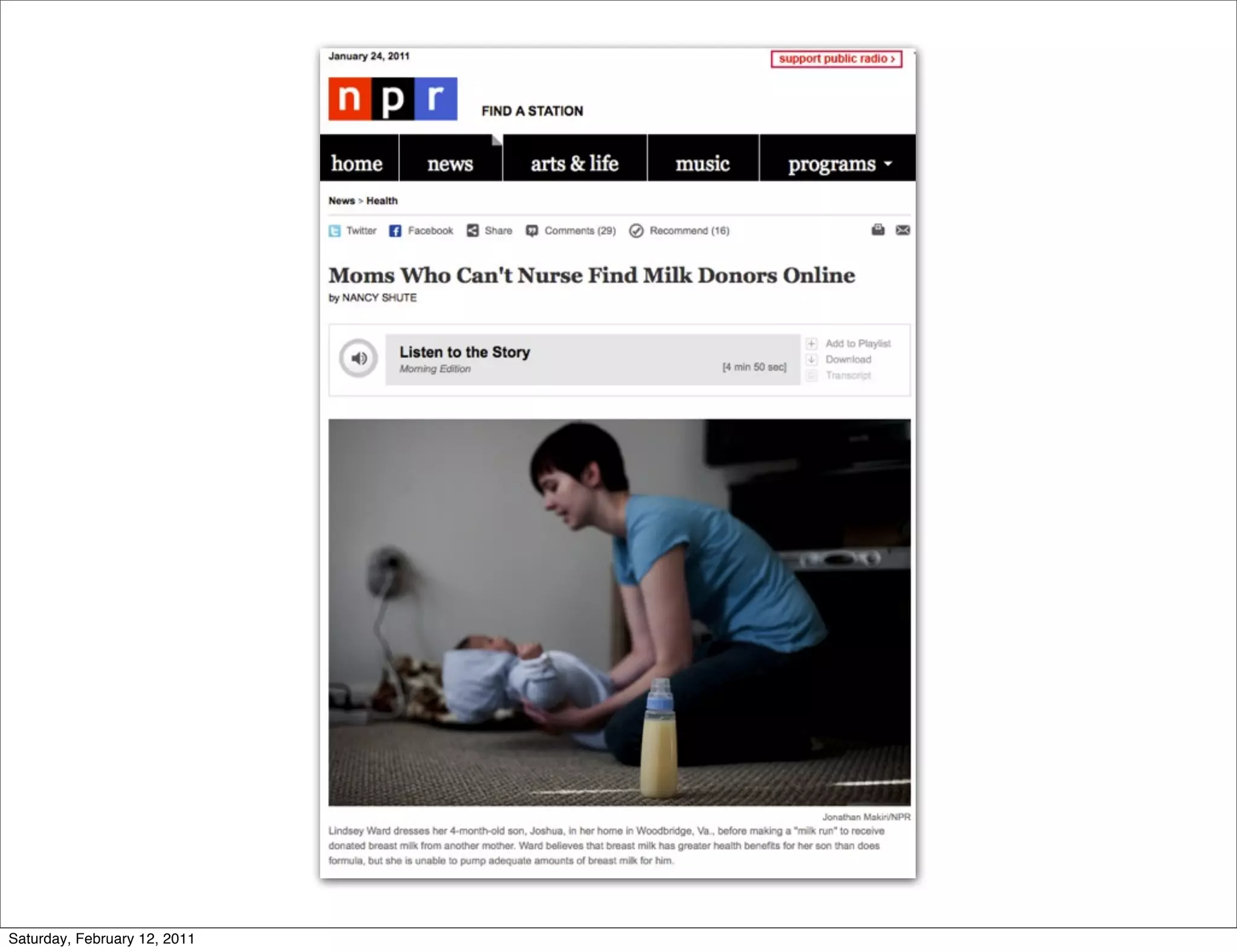 Saturday, February 12, 2011
 