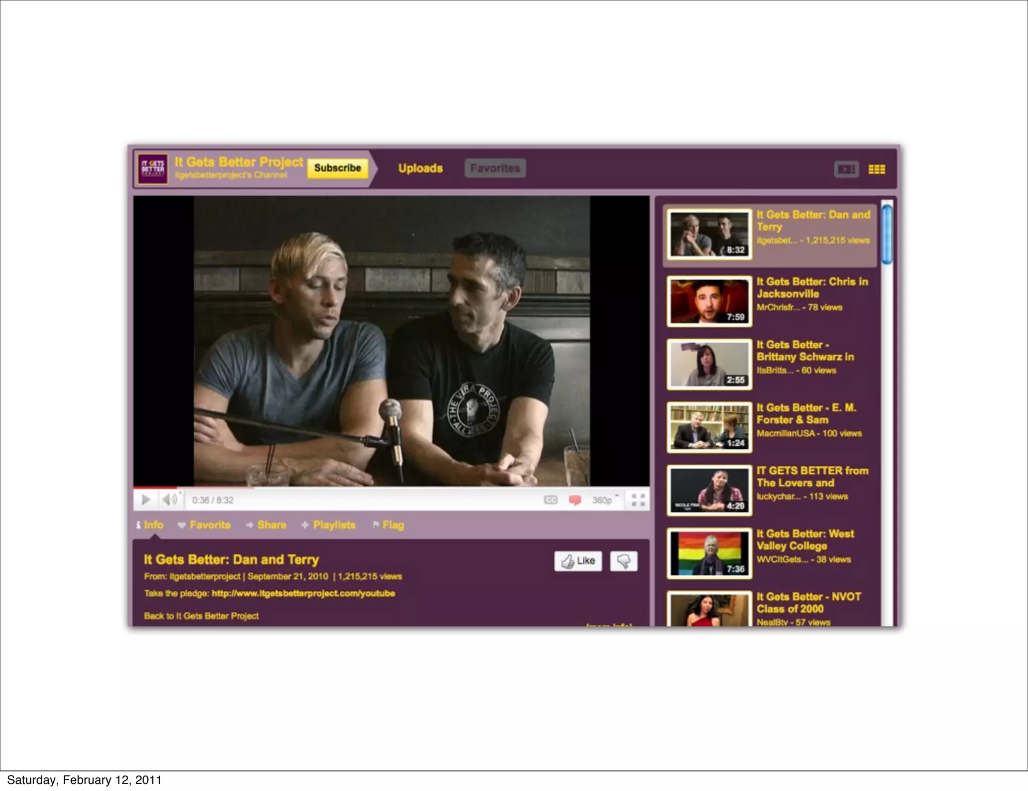 Saturday, February 12, 2011
 