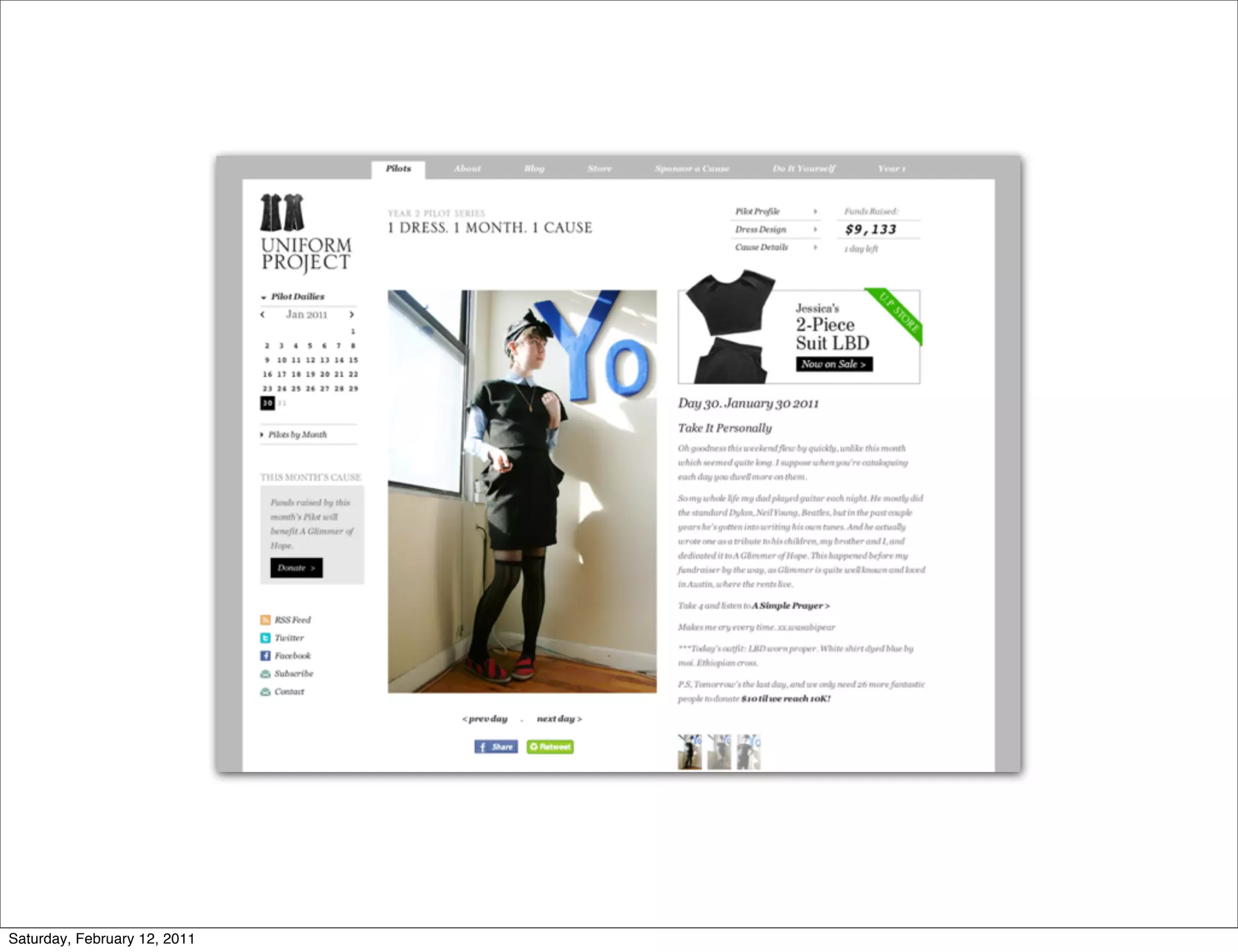 Saturday, February 12, 2011
 