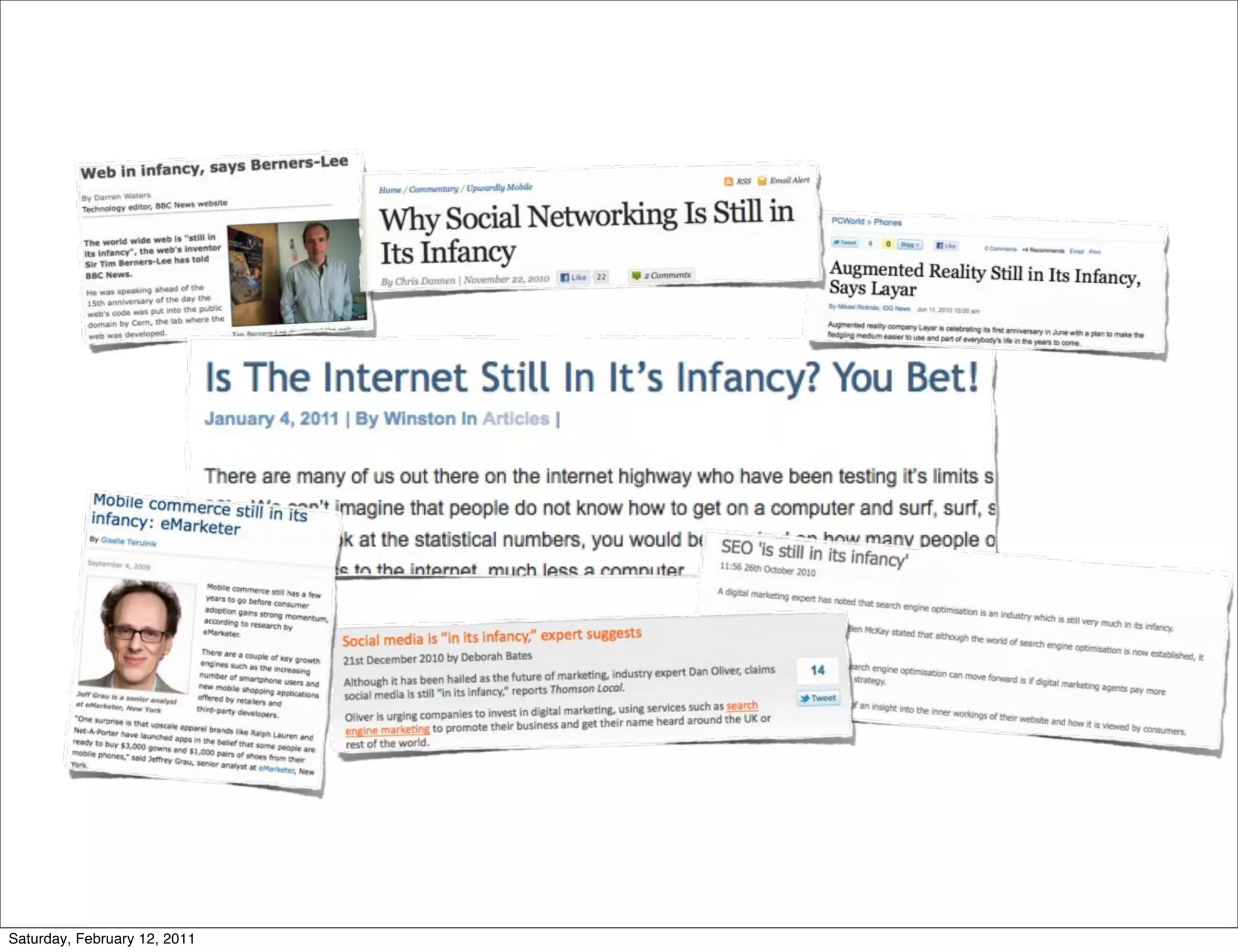 Saturday, February 12, 2011
 