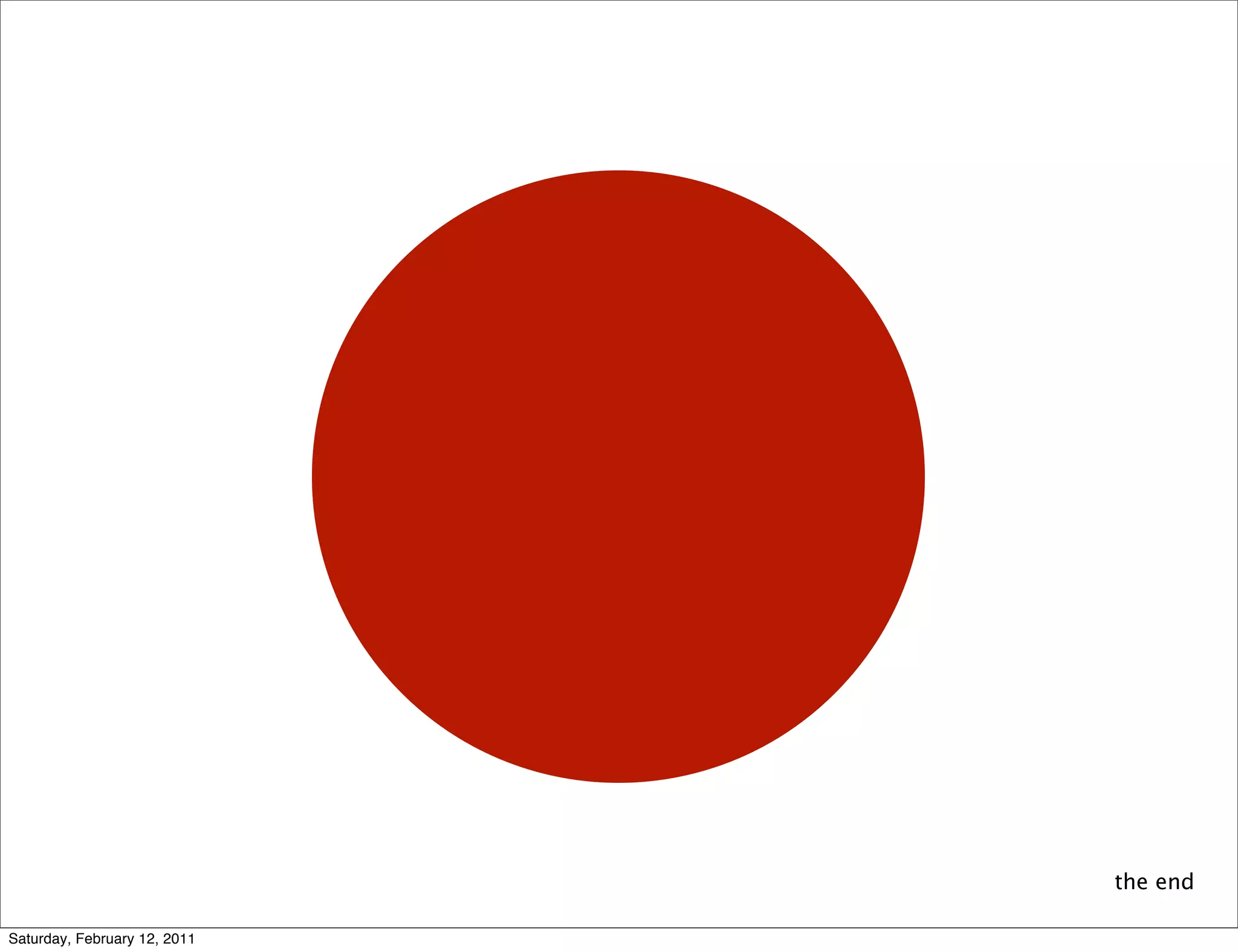 the end

Saturday, February 12, 2011
 