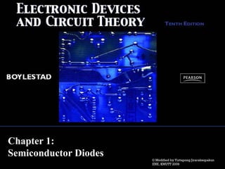Chapter 1:
Semiconductor Diodes
© Modified by Yuttapong Jiraraksopakun
ENE, KMUTT 2009
 