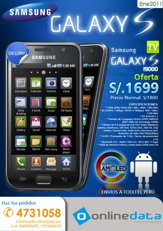 Exclusivo: Samsung Galaxy I9000 con TV, HTC HD7 con Windows Phone 7, Google Nexus S y mucho más!