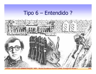 UFRGS / ESCOLA DE ADMINISTRAÇÃO / NEH – Núcleo Excelência Humana (2004) / Eneagrama Versão 1 239
Tipo 6 – Entendido ?
 