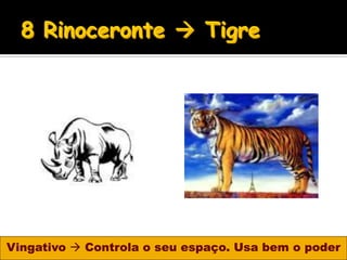Vingativo  Controla o seu espaço. Usa bem o poder
 