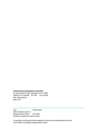 Instituto Nacional de Estadística e Informática2
Instituto Nacional de Estadística e Informática
Av. General Garzón N° 658...