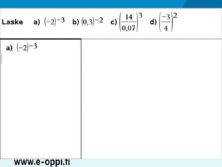 MAA1 / Potenssi / neg. luvut ja desim.luvut