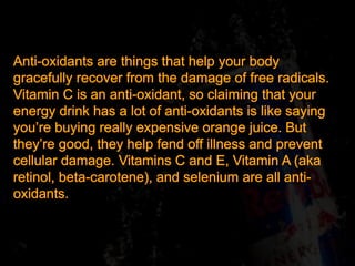 Enegry drink hazards