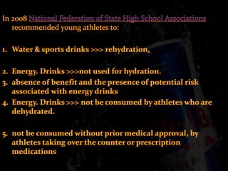 Enegry drink hazards