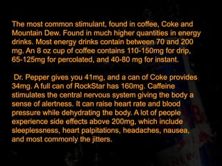 Enegry drink hazards