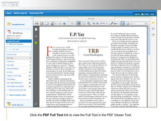 Click the  PDF Full Text  link to view the Full Text in the PDF Viewer Tool.  