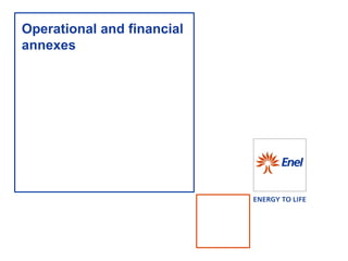 Operational and financial annexes  