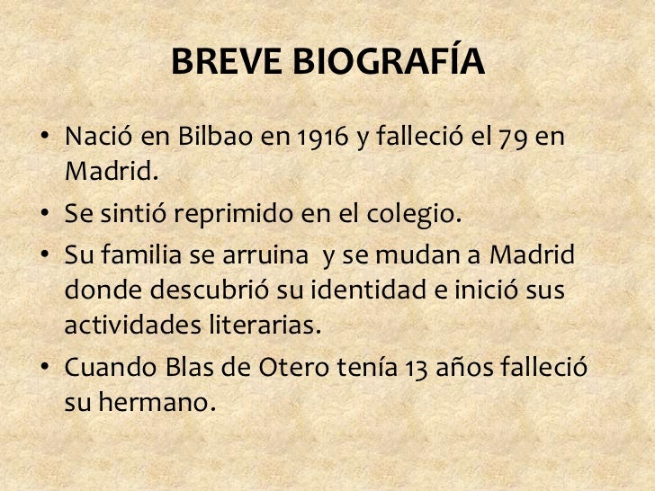 En El Principio Blas De Otero