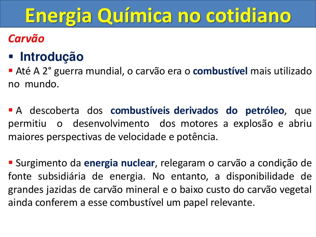 Vantagens Da Energia Quimica AskSchool