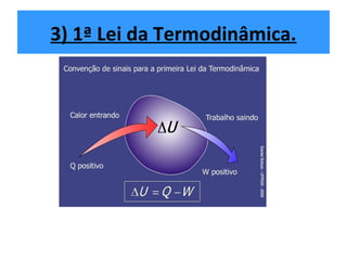 3) 1ª Lei da Termodinâmica.
 