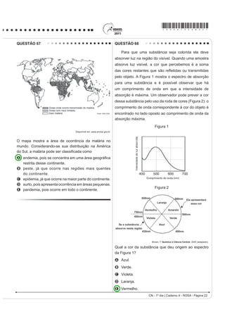 *ROSA75sab6*

QUESTÃO 18                                                                                        QUESTÃO 20

   Art. 92. São excluídos de votar nas Assembleias                                                     O acidente nuclear de Chernobyl revela brutalmente
Paroquiais:                                                                                       RV OLPLWHV GRV SRGHUHV WpFQLFRFLHQWt¿FRV GD KXPDQLGDGH
   I. Os menores de vinte e cinco anos, nos quais                                                 e as “marchas-à-ré” que a “natureza” nos pode reservar.
QmR VH FRPSUHHQGDP RV FDVDGRV H 2¿FLDLV 0LOLWDUHV                                               e HYLGHQWH TXH XPD JHVWmR PDLV FROHWLYD VH LPS}H
que forem maiores de vinte e um anos, os Bacharéis                                                para orientar as ciências e as técnicas em direção a
Formados e Clérigos de Ordens Sacras.                                                             ¿QDOLGDGHV PDLV Kumanas.
   IV. Os Religiosos, e quaisquer que vivam em                                                                GUATTARI, F. As três ecologias. 6mR 3DXOR 3DSLUXV  DGDSWDGR 