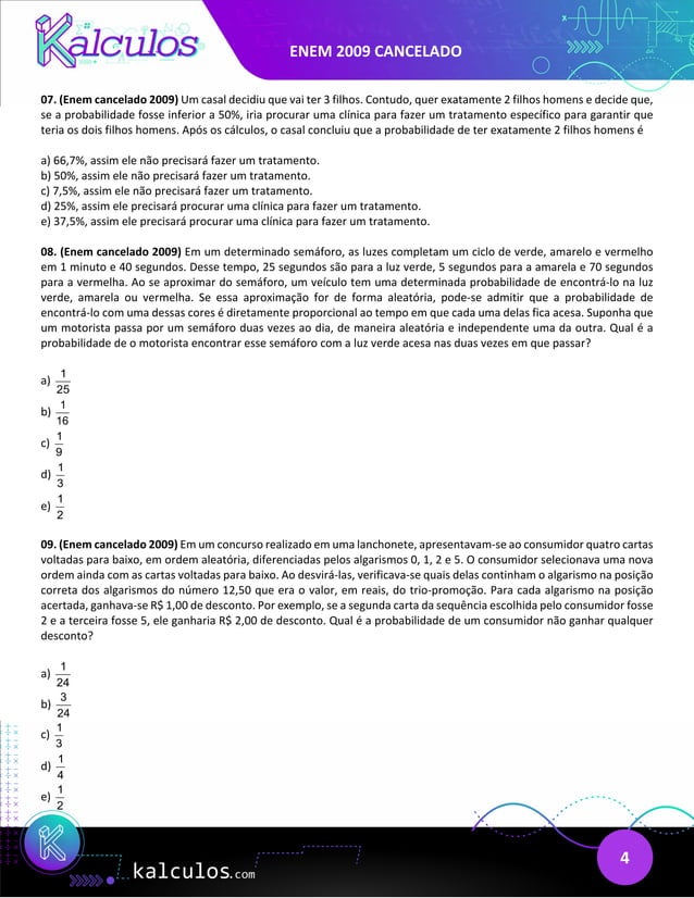 Enem 2009 cancelado | PDF