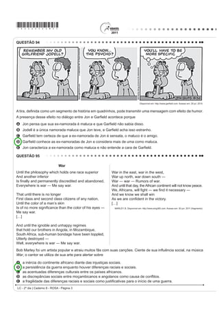 OLQKDV HVFULWDV VHUi FRQVLGHUDGD ³LQVX¿FLHQWH´ H UHFHEHUi QRWD ]HUR
 ‡    $ UHGDomR TXH IXJLU DR WHPD RX TXH QmR DWHQGHU DR WLSR GLVVHUWDWLYRDUJXPHQWDWLYR receberá nota zero.
 ‡    $ UHGDomR TXH DSUHVHQWDU FySLD GRV WH[WRV GD 3URSRVWD GH 5HGDomR RX GR DGHUQR GH 4XHVW}HV WHUi R
      número de linhas copiadas desconsiderado para efeito de correção.

LC - 2º dia | Caderno 8 - ROSA - Página 1
 