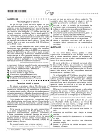A as doenças do coração atacam dez mil pacientes.
                                                                                         B as doenças do coração ocorrem na faixa dos
QUESTÃO 91
                                                                                           dezesseis anos.
                        +RZ¶V RXU PRRG                                                 C as pesquisas sobre doenças são divulgadas no meio
                                                                                           acadêmico.
                                                                                         D jovens americanos são alertados dos riscos de
                                                                                           doenças do coração.
                                                                                         E maior nível de estudo reduz riscos de ataques do
                                                                                           coração.

                                                                                         QUESTÃO 93




    For an interesting attempt to measure cause and
effect try Mappiness, a project run by the London School
of Economics, which offers a phone app that prompts
you to record your mood and situation.
    7KH 0DSSLQHVV ZHEVLWH VDV ³:H¶UH SDUWLFXODUO
LQWHUHVWHG LQ KRZ SHRSOH¶V KDSSLQHVV LV DIIHFWHG E WKHLU
ORFDO HQYLURQPHQW      DLU SROOXWLRQ QRLVH JUHHQ VSDFHV
DQG VR RQ       ZKLFK WKH GDWD IURP 0DSSLQHVV ZLOO EH
absolutely great for investigating.”
    :LOO LW ZRUN :LWK HQRXJK SHRSOH LW PLJKW %XW WKHUH
DUH RWKHU SUREOHPV :H¶YH EHHQ XVLQJ KDSSLQHVV DQG
ZHOOEHLQJ LQWHUFKDQJHDEO ,V WKDW RN 7KH GLIIHUHQFH
FRPHV RXW LQ D VHQWLPHQW OLNH ³:H ZHUH KDSSLHU GXULQJ
WKH ZDU´ %XW ZDV RXU ZHOOEHLQJ DOVR JUHDWHU WKHQ
              'LVSRQtYHO HP KWWSZZZEEFFRXN $FHVVR HP  MXQ  DGDSWDGR 