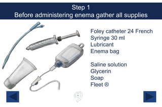 Enema Administration and procedure lecture | PDF