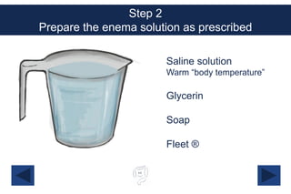 Enema Administration and procedure lecture | PDF