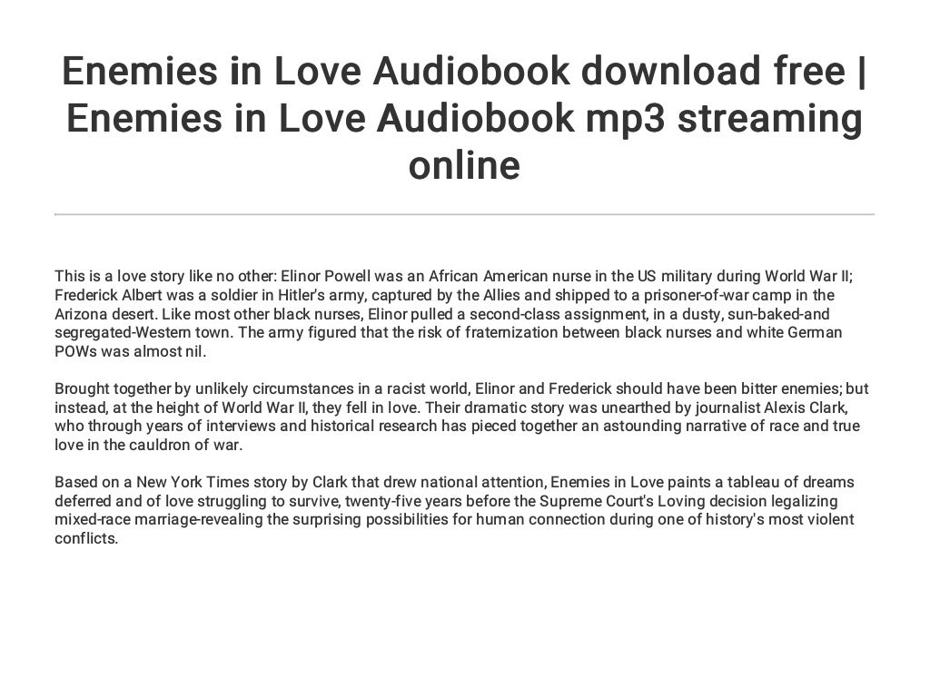 Enemies in Love Audiobook download free  Enemies in Love Audiobook m…