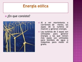 No se puede determinar la fecha exacta de quien la invento o descubrió, ya que en el año 33 A.C. ya se utilizaba para mover los barcos impulsados por vela. Energía eólica¿En que consiste?