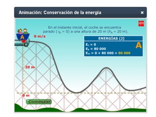Energía mecánica montaña rusa