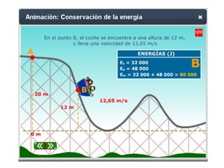 Energía mecánica montaña rusa