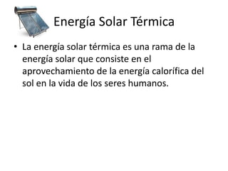 Energía Solar en México.El primero de julio de este año se dio a conocer que un sistema solar fotovoltaico autónomo entró en funcionamiento en el edificio del instituto de Ciencia y Tecnología. El sistema fue desarrollado por entre el Instituto Politécnico Nacional, la Universidad Nacional Autónoma de México (UNAM) y la empresa Tollani.El sistema consta de un panel solar de 4.1 W configurado por 20 módulos sobre estructura de aluminio. Para almacenar la energía cuenta con banco de 16 baterías de 48 voltios, de 700 Amps/hora. Esta instalación presenta una interesante novedad ya que cuenta con un sistema que monitorea en todo momento el consumo eléctrico del edificio y que calcula al mismo tiempo el ahorro de Co2 que se está obteniendo. La instalación tuvo un costo de 1.300.000 pesos y tardo casi 5 meses en ejecutarse. Se estima que, acoplado a equipos de alto rendimiento, el sistema permitirá ahorrar 19.3 toneladas de gasóleo al año como promedio y evitará la emisión de 56 toneladas de Co2 a la atmósfera en el mismo periodo. 