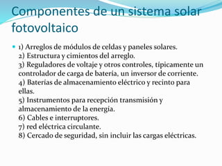 Energía solar fotovoltaica 