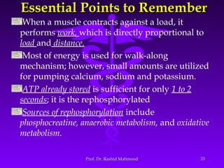 Energetics of muscle contraction | PPT