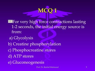 Energetics of muscle contraction | PPT