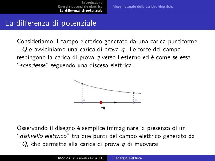 Lenergia elettrica Definizione di energia elettrica