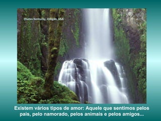 Chutes Kentucky, Orégon, USA Existem vários tipos de amor: Aquele que sentimos pelos pais, pelo namorado, pelos animais e pelos amigos... 