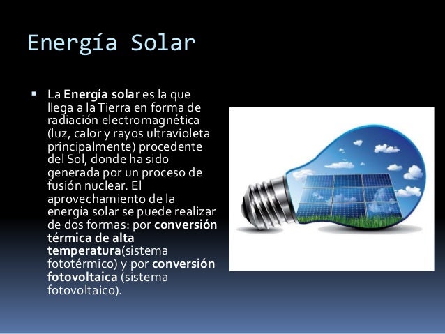 La energía y sus aplicaciones