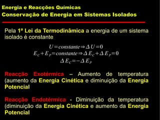 Energia e Reaccoes Quimicas