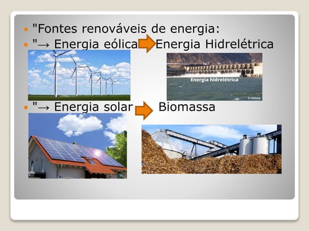 Energia - Tipos de energia e fontes de energia | PPT